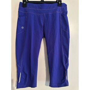 Athleta Leggings Womens S Small Saphire Honeycomb Dobby Be Free Knicker Capri